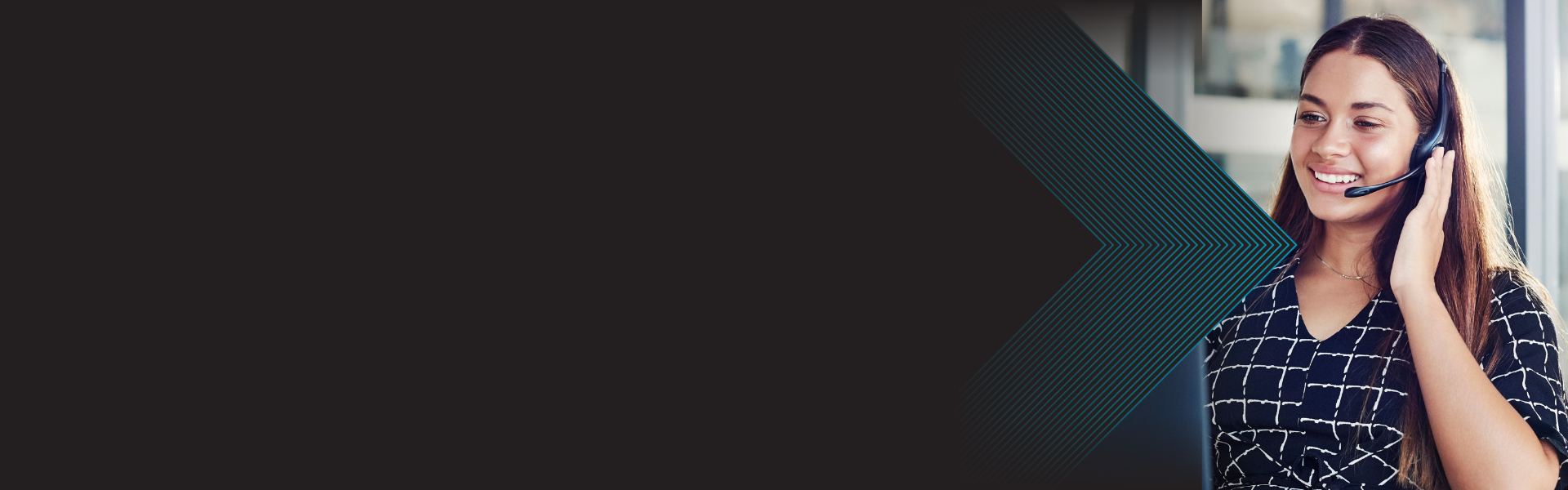 a women using a telephone headset