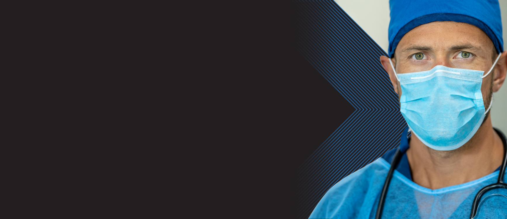 futureproofing the nhs banner showing nhs staff member wearing a mask