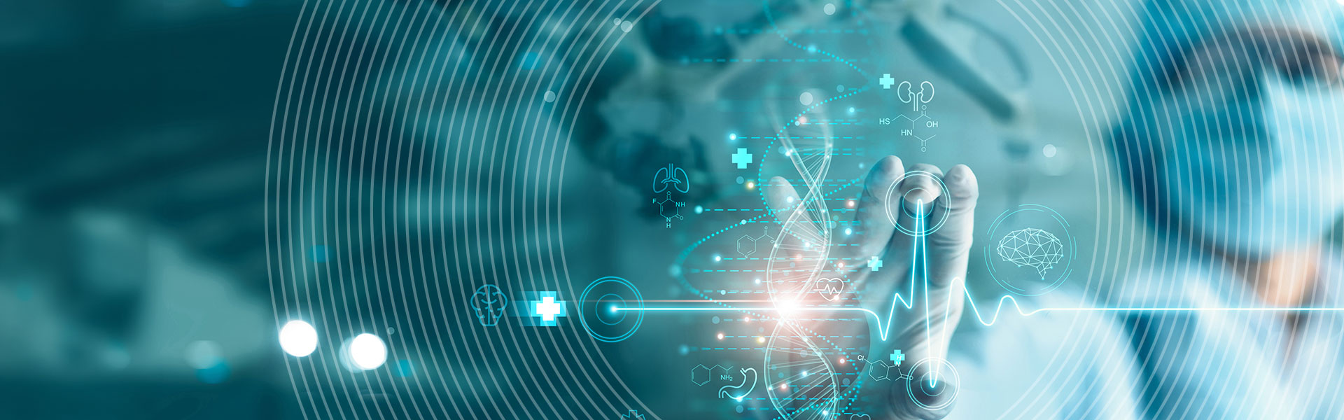 Digital transformation for better patient outcomes. Medical technology network, Medicine doctor holding electronic medical record on hologram modern virtual. medical research. DNA. Analysis and diagnose, Digital healthcare, Futuristic of healthcare