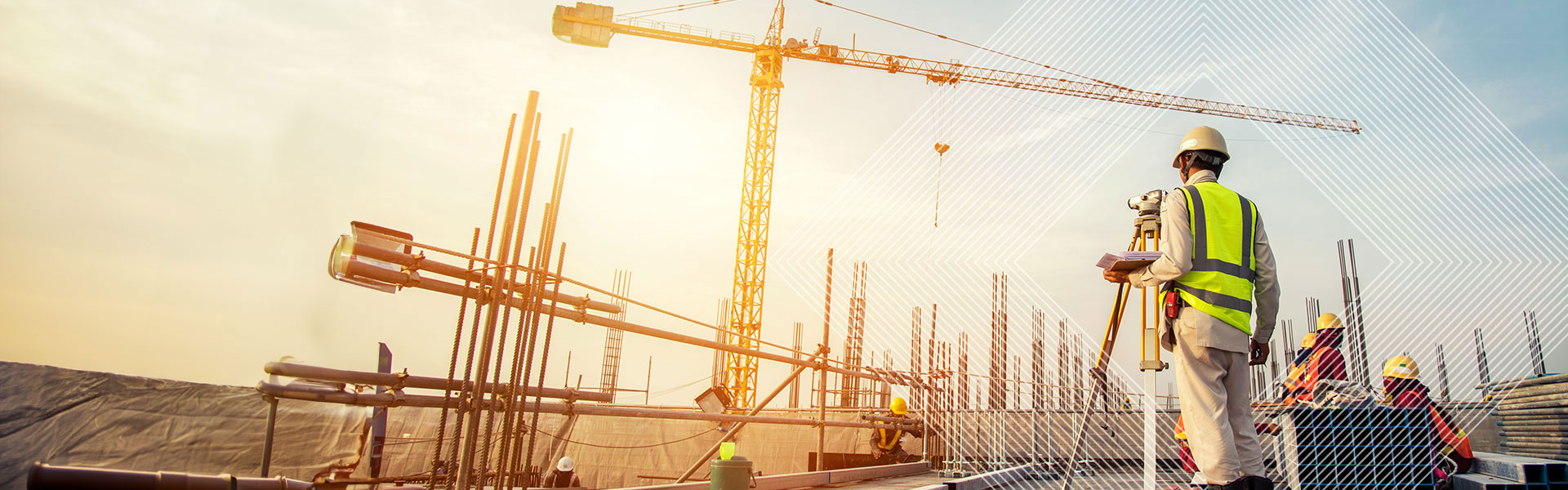 construction-and-estate-framework agreement banner shows construction workers building with a sunrise in the background