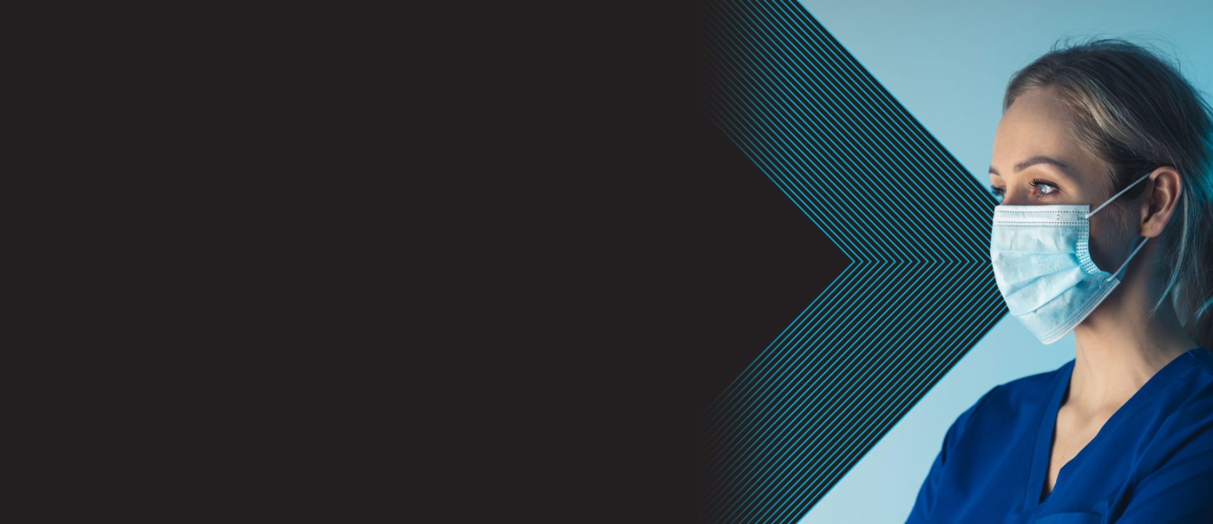 dynamic background image banner of a nurse