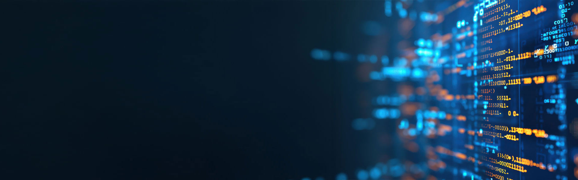 Image Of Computer Code On Blue Background