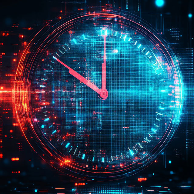 Abstract time data showing digital pressures under time