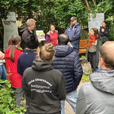 NHS SBS teams up with social enterprise Sow the City to revitalise Manchester community wellbeing garden