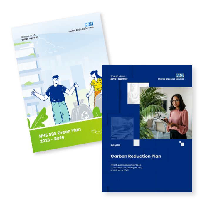 NHS SBS Green Plan and Carbon Reduction Plan 2026 cover images
